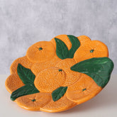 Hectarul - Platou de servire Ø25 cm din ceramica Orange Boltze